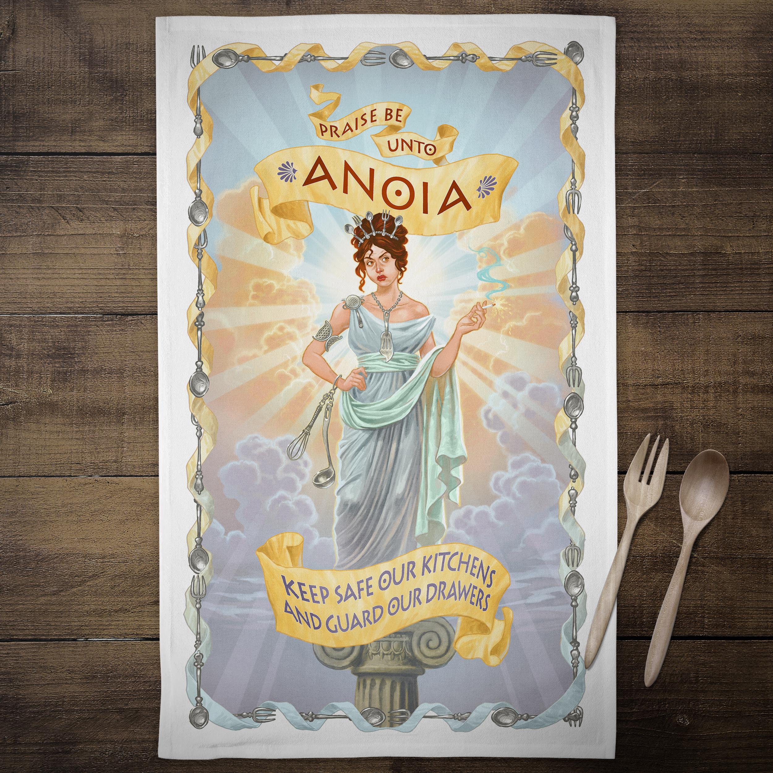 Goddess Anoia Tea Towel - new design!!