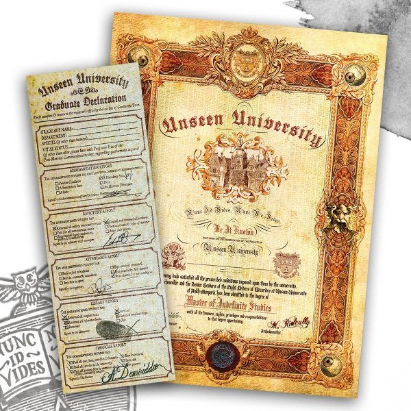 Unseen University Diploma Set