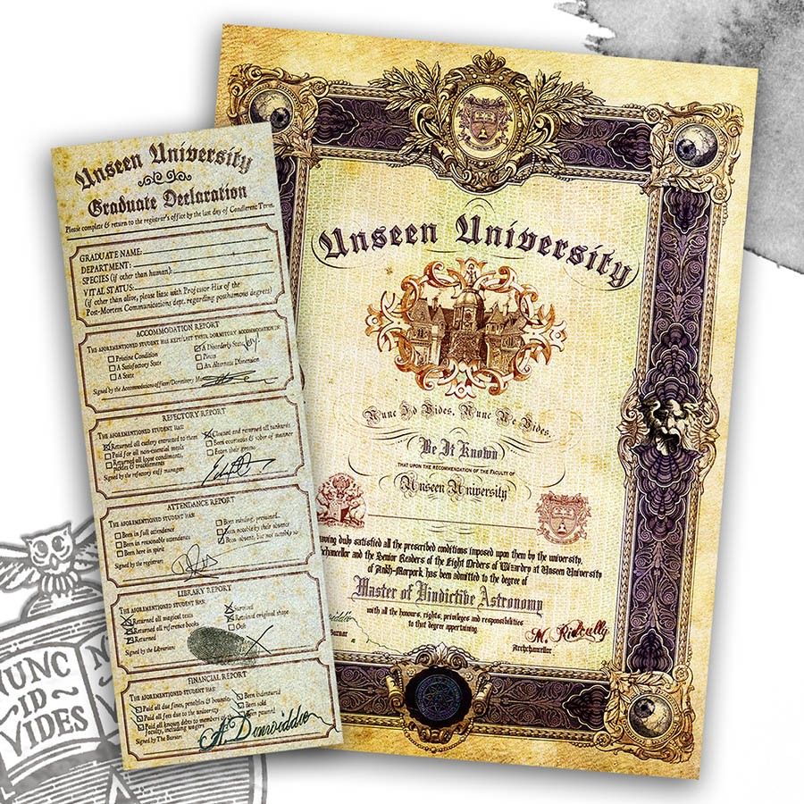 Unseen University Diploma Set