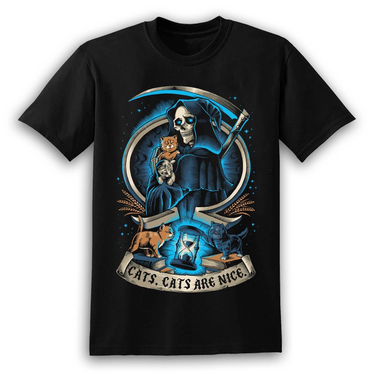 Death with Kittens Tee Terry Pratchett s Discworld T Shirts