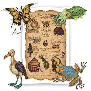 Flora & Fauna of Discworld Tea Towel