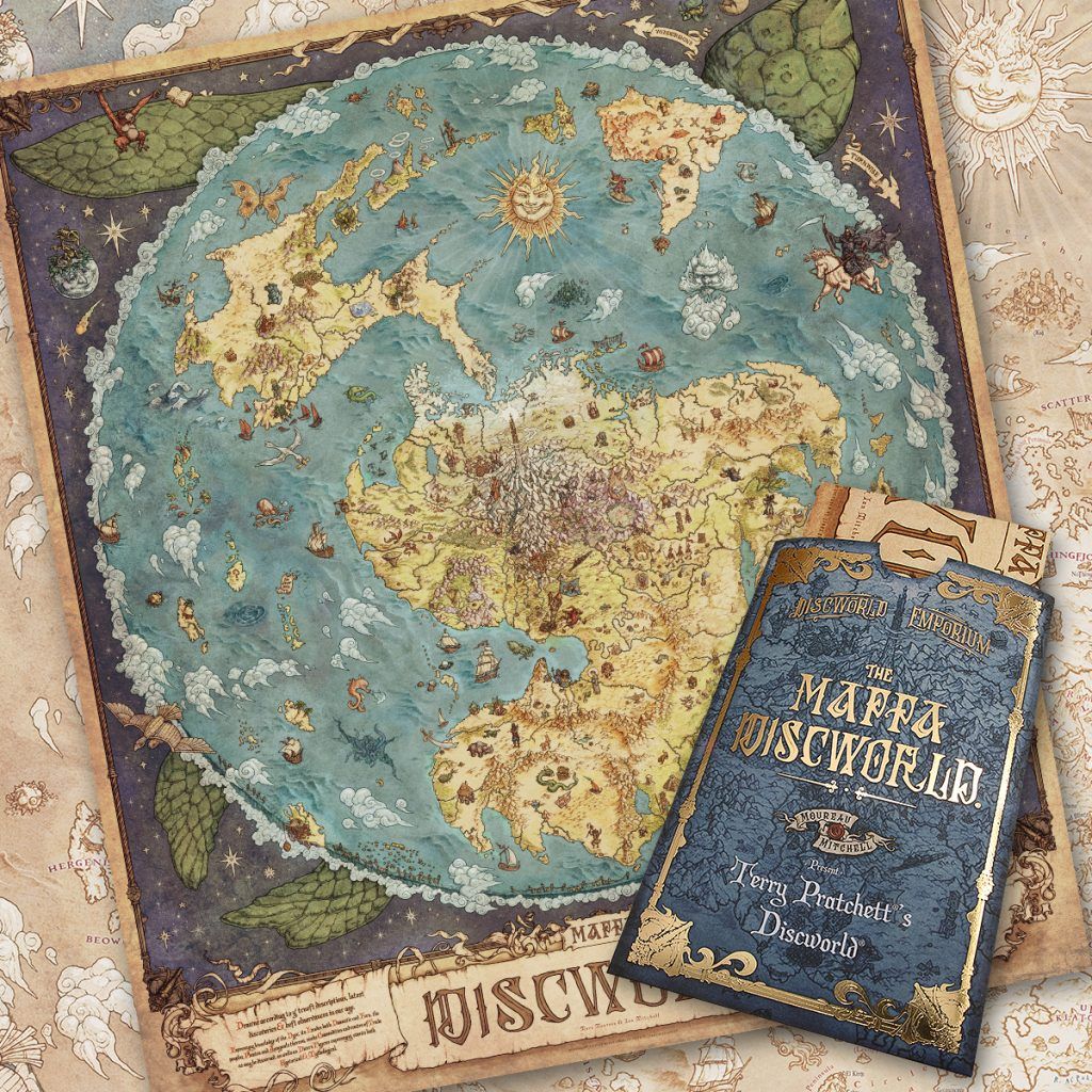 Official Discworld Merchandise Discworld Emporium Terry Pratchett Mappa Discworld Map Great Atuin Group Final Lg 4 1024x1024
